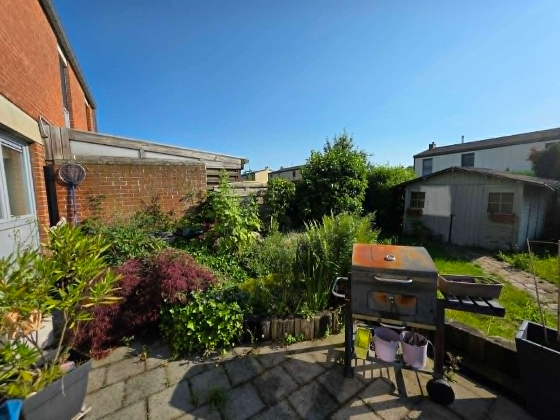 Terrasse et bassin dégagés — avant